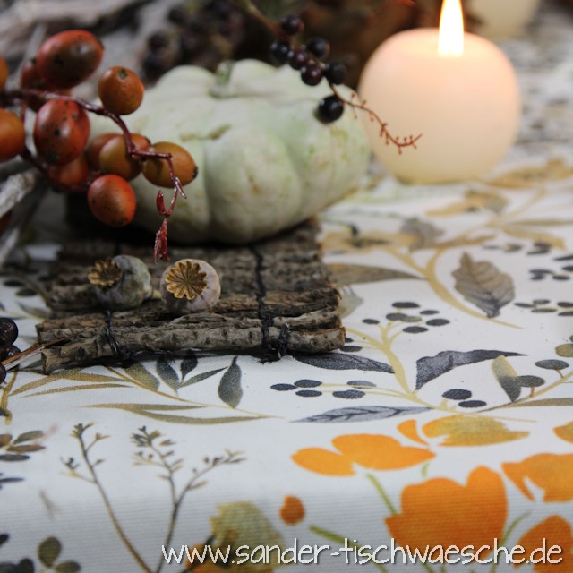 schön gedeckter Tisch Herbst 