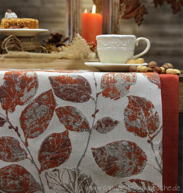 herbstlicher Tischläufer jacquard