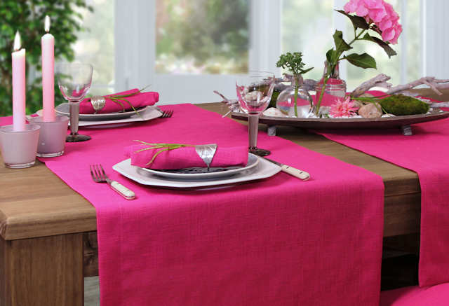 Tischdecke pink