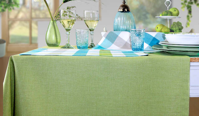grüne Tischdecke