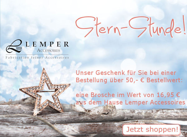 Weihnachtsbrosche Stern Glitzeria Lemper