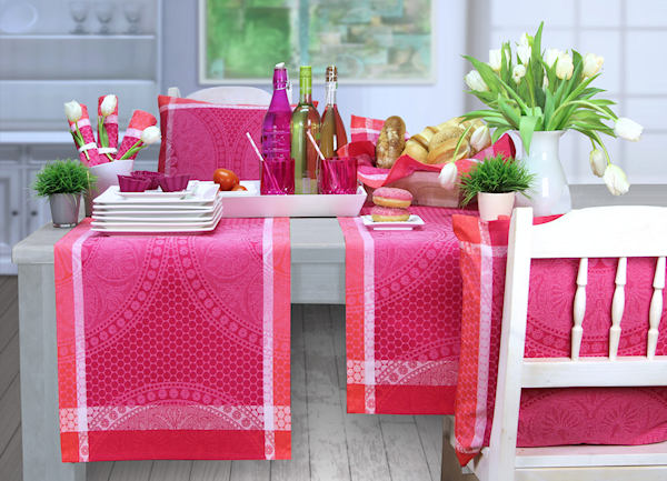sommerliche Tischläufer pink