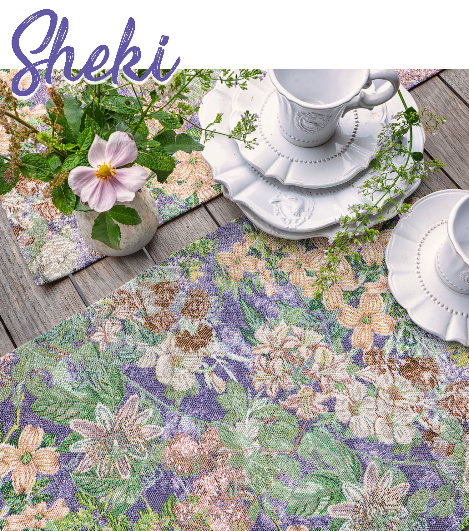 Gobelin mit Blumen Sander Herbst