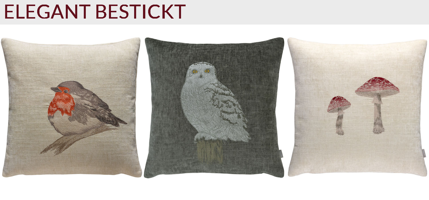 bestickte Kissen Sander