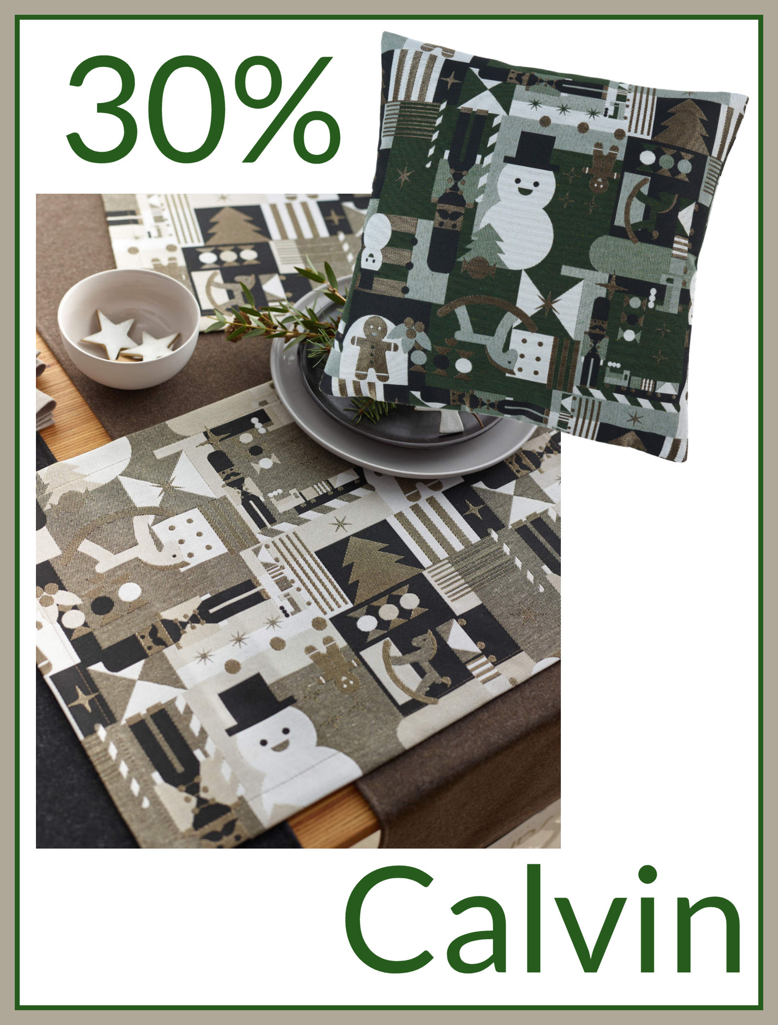 Weihanchtsjacquard Sander