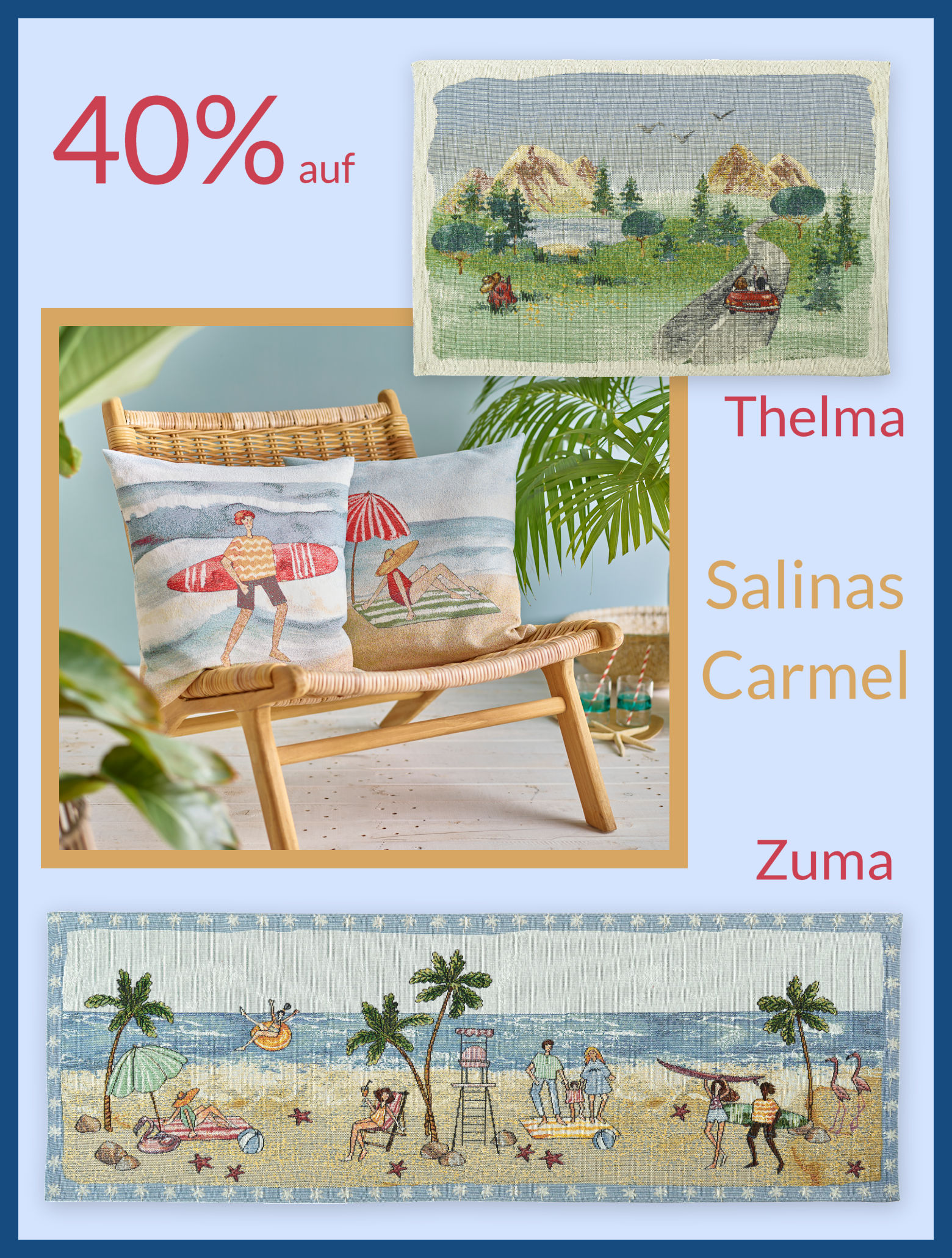 Gobelin und Jacquard Kissen Sander