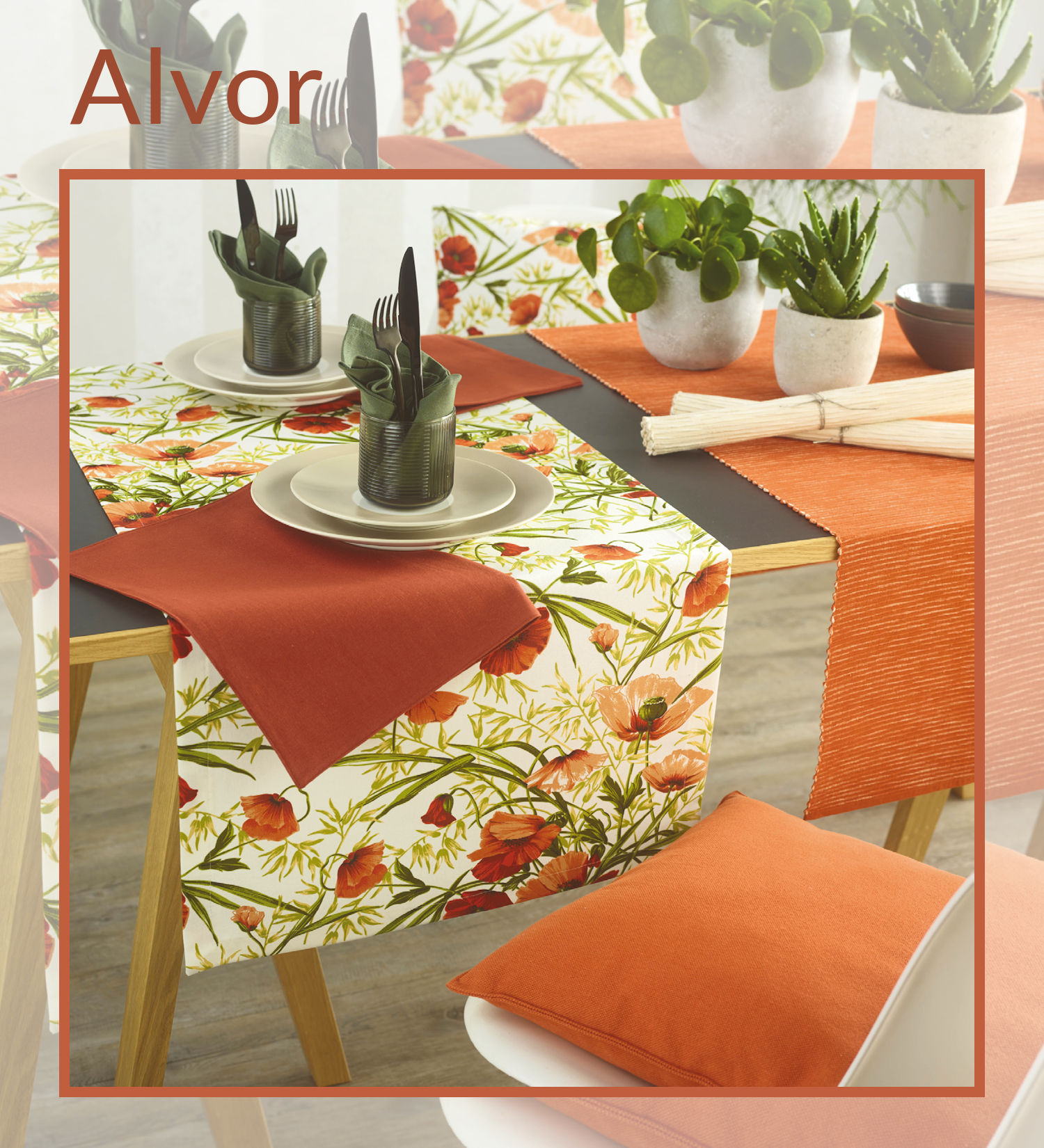 Tischdecke Mohnblumen Sander